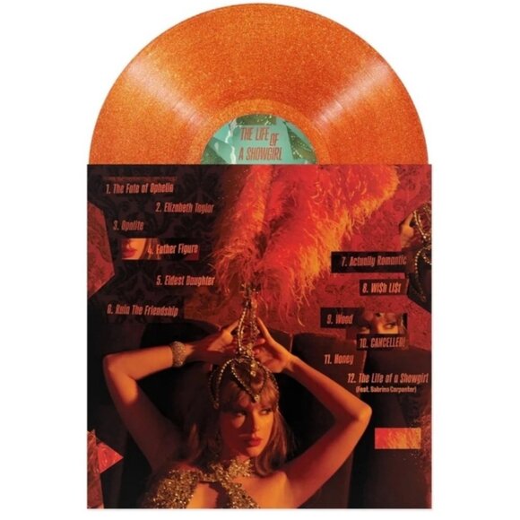 Taylor Swift The Life of a Showgirl Sweat and Vanilla Portofino Glitter Vinyl - Picture 2 of 5